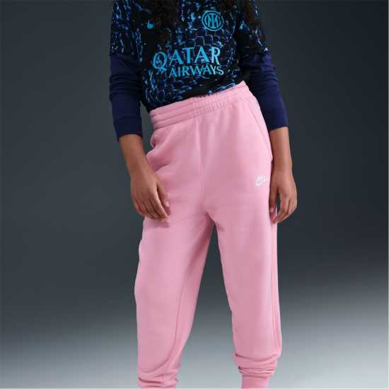 Nike Girls Fundamentals Fleece Jogging Bottoms Med Soft Pink 