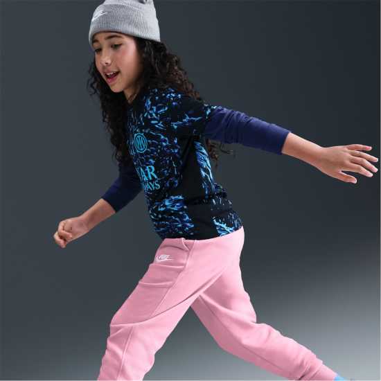 Nike Girls Fundamentals Fleece Jogging Bottoms Med Soft Pink 