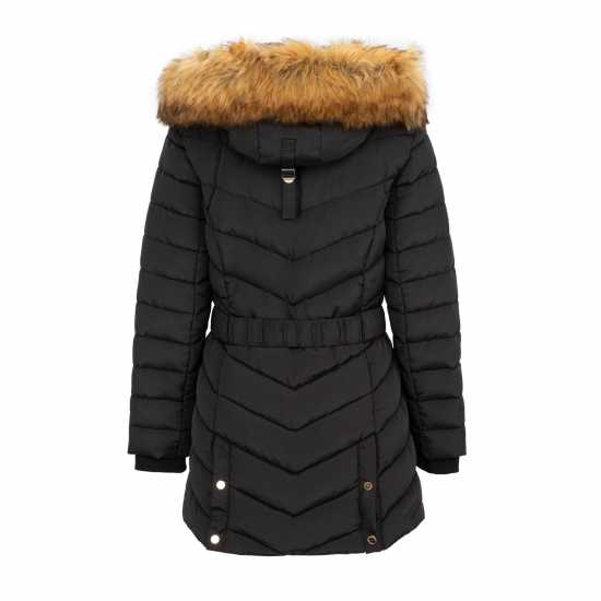 Firetrap Дамско Яке Belt Bubble Jacket Womens Black Дамски якета и палта