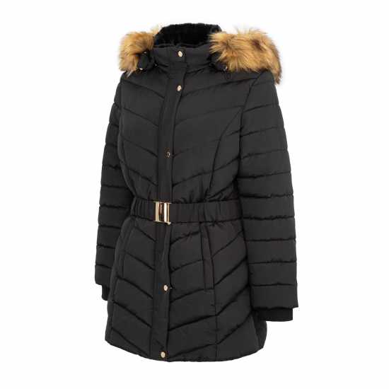 Firetrap Дамско Яке Belt Bubble Jacket Womens Black Дамски якета и палта