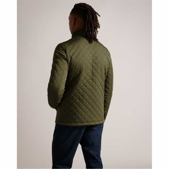 Ted Baker Ватирано Яке Men's Finnich Diamond Funnel Neck Long Sleeve Quilted Jacket  