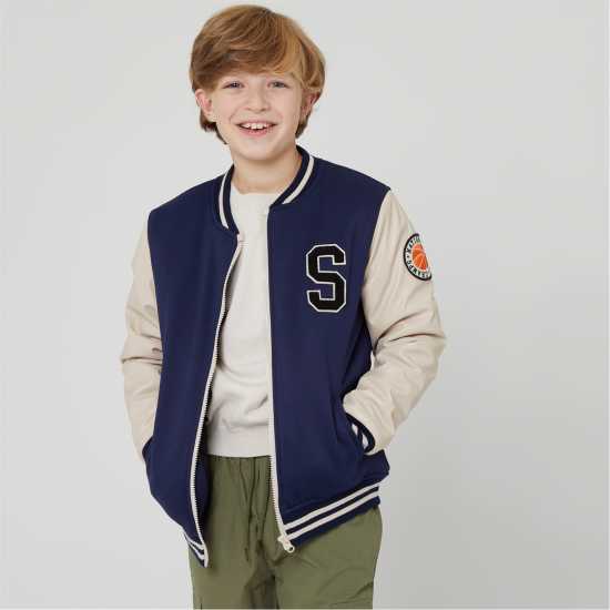 Firetrap Университетско Яке College Varsity Jacket  