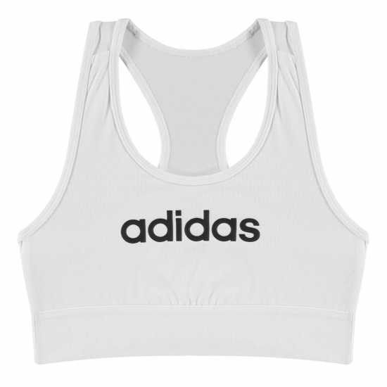 Adidas Essentials Linear Bra Girls Бяло/Черно Спортни сутиени