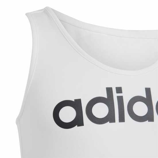 Adidas Essentials Linear Bra Girls Бяло/Черно Спортни сутиени