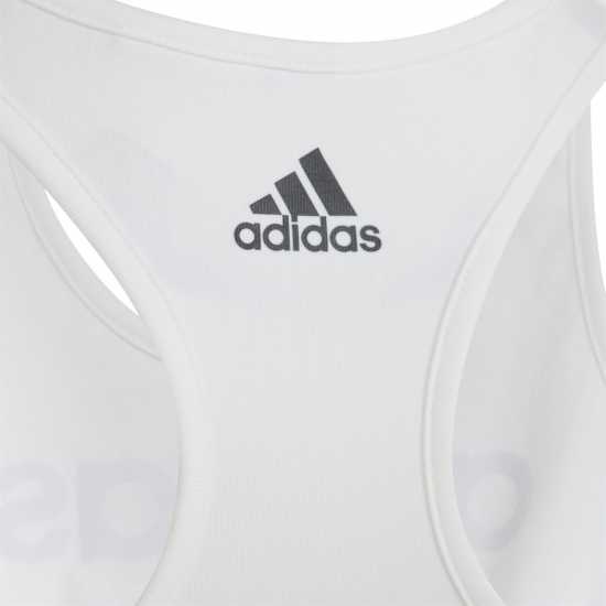 Adidas Essentials Linear Bra Girls Бяло/Черно Спортни сутиени