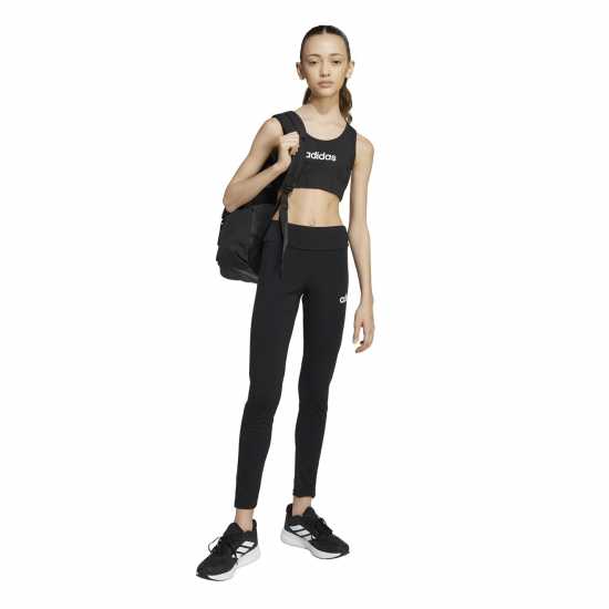 Спортни сутиени Adidas Essentials Linear Bra Girls Черно/Бяло Adidas Essentials Linear Bra Girls Черно/Бяло Спортни сутиени