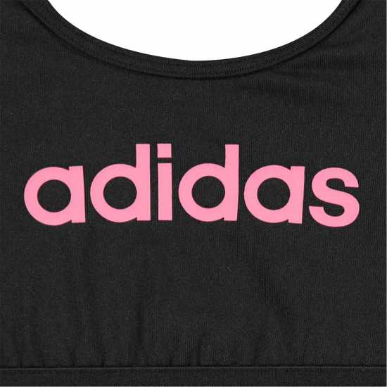 Adidas Essentials Linear Bra Girls Pink Adidas Essentials Linear Bra Girls Pink