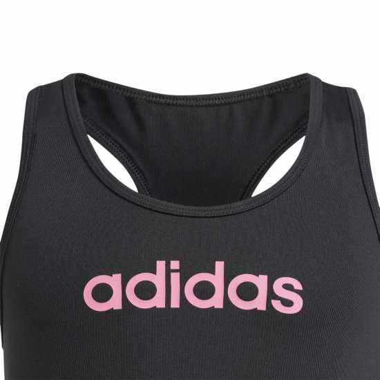 Adidas Essentials Linear Bra Girls Pink Adidas Essentials Linear Bra Girls Pink
