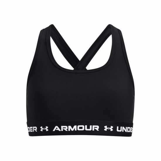 Under Armour Crossback Sports Bra Juniors Black/White Спортни сутиени