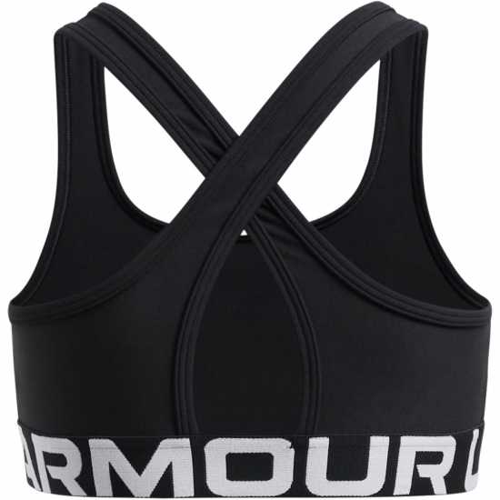 Under Armour Armour Ua Crossback Sports Bra Girls' Черно/Бяло 