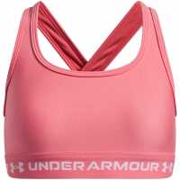 Under Armour Ua Crossback Sports Bra Girls' Pink/White Under Armour Ua Crossback Sports Bra Girls' Pink/White