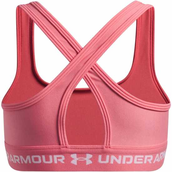 Under Armour Ua Crossback Sports Bra Girls' Pink/White Under Armour Ua Crossback Sports Bra Girls' Pink/White