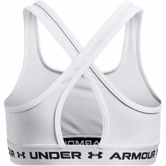 Under Armour Crossback Sports Bra Juniors White/Black Спортни сутиени