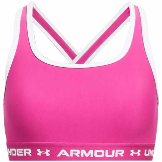Under Armour Armour Ua Crossback Sports Bra Girls' Революционен розов Under Armour Armour Ua Crossback Sports Bra Girls' Революционен розов