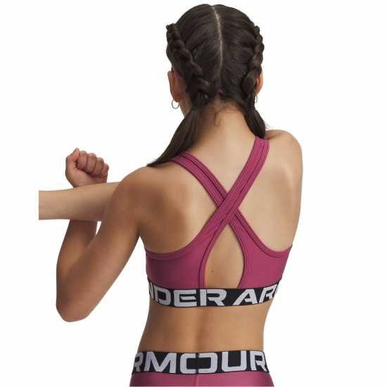 Under Armour Armour Ua Crossback Sports Bra Girls' Фуксия Здрач Under Armour Armour Ua Crossback Sports Bra Girls' Фуксия Здрач