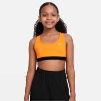 Nike Swoosh Sports Bra Girls Vivid Orange Спортни сутиени