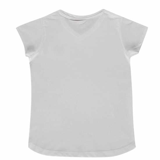 La Gear Тениска Момичета V Neck T Shirt Junior Girls White Детски тениски и фланелки