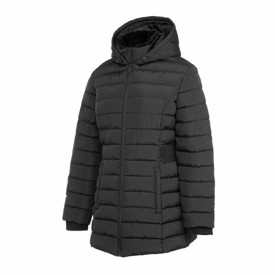 Firetrap Women's Hooded Mid-Length Long Sleeve Short Puffer Jacket  