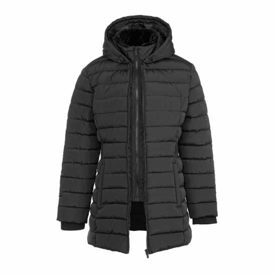 Firetrap Women's Hooded Mid-Length Long Sleeve Short Puffer Jacket  
