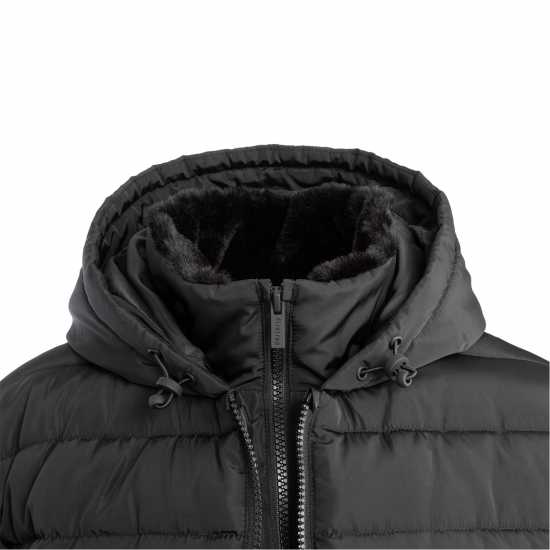 Firetrap Women's Hooded Mid-Length Long Sleeve Short Puffer Jacket  