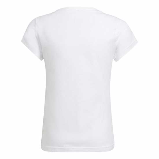 Детски тениски и фланелки Adidas Girls Essentials Linear T-Shirt Бяло/Черно BOS Adidas Girls Essentials Linear T-Shirt Бяло/Черно BOS Детски тениски и фланелки