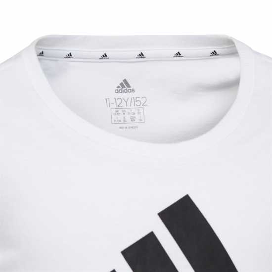 Детски тениски и фланелки Adidas Girls Essentials Linear T-Shirt Бяло/Черно BOS Adidas Girls Essentials Linear T-Shirt Бяло/Черно BOS Детски тениски и фланелки