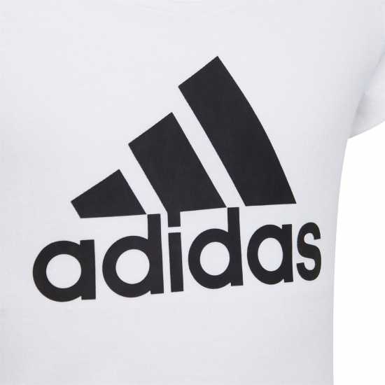 Детски тениски и фланелки Adidas Girls Essentials Linear T-Shirt Бяло/Черно BOS Adidas Girls Essentials Linear T-Shirt Бяло/Черно BOS Детски тениски и фланелки