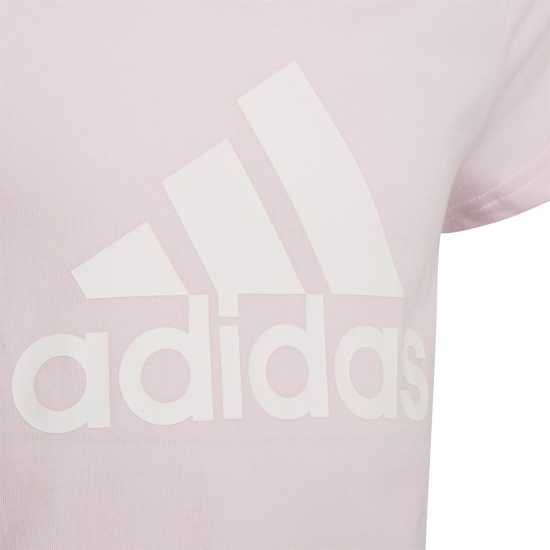 Sale Adidas Girls Essentials Linear T-Shirt Pink Детски тениски и фланелки