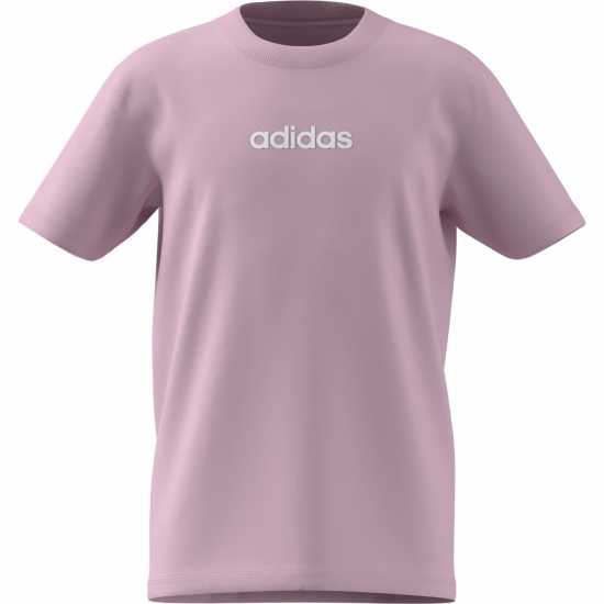 Adidas Girls Essentials Linear T-Shirt Розова линейна Детски тениски и фланелки