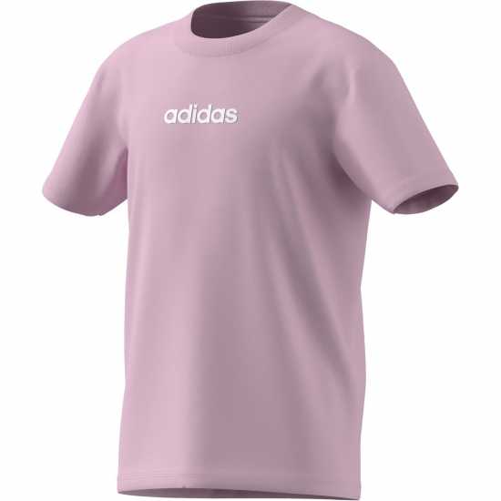 Adidas Girls Essentials Linear T-Shirt Розова линейна Детски тениски и фланелки