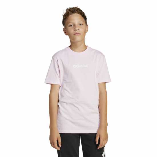 Adidas Girls Essentials Linear T-Shirt Розова линейна Детски тениски и фланелки