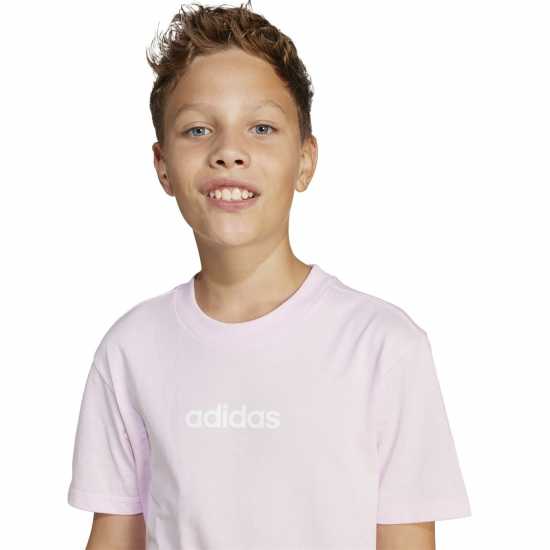 Adidas Girls Essentials Linear T-Shirt Розова линейна Детски тениски и фланелки