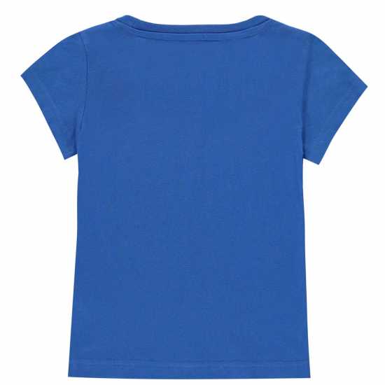 Sale Adidas Girls Essentials Linear T-Shirt Blue/White Детски тениски и фланелки