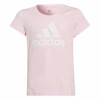 Sale Adidas Girls Essentials Linear T-Shirt Pink Детски тениски и фланелки