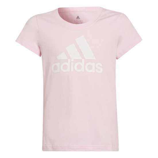Sale Adidas Girls Essentials Linear T-Shirt Pink Детски тениски и фланелки