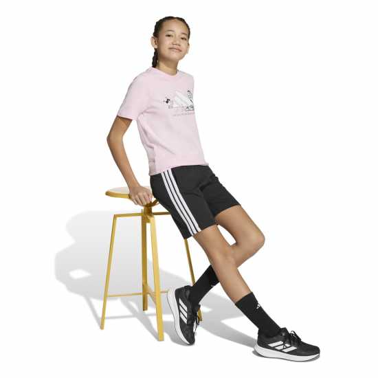 Sale Adidas Girls Essentials Linear T-Shirt Pink Детски тениски и фланелки