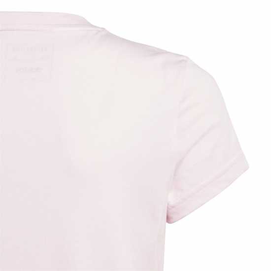 Adidas Girls Essentials Linear T-Shirt Pink/White BOS Детски тениски и фланелки