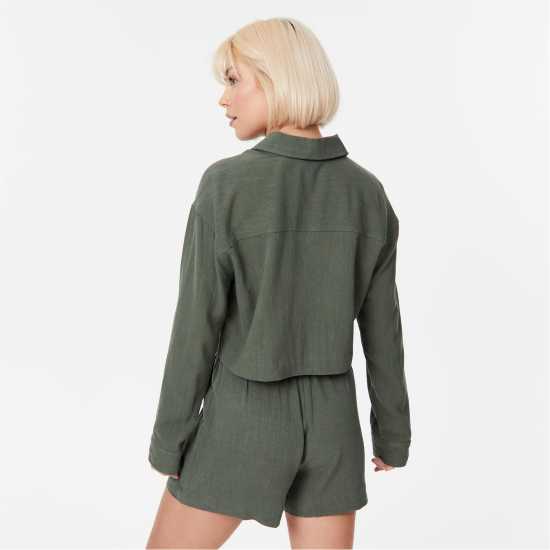Jack Wills Linen-Blend Shacket  Дамски якета и палта