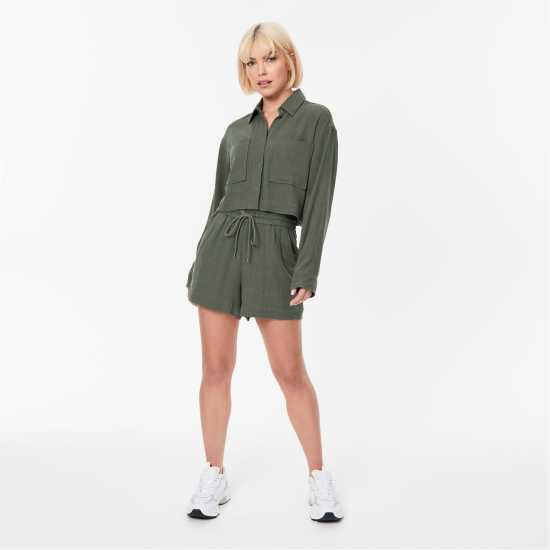 Jack Wills Linen-Blend Shacket  Дамски якета и палта