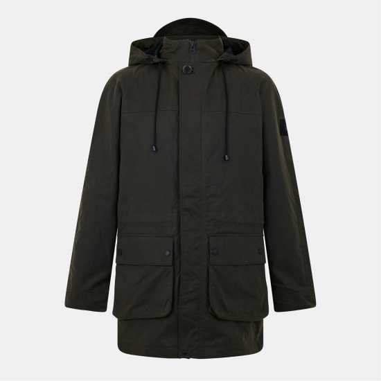 Lyle And Scott Hooded Waxed Jacket  