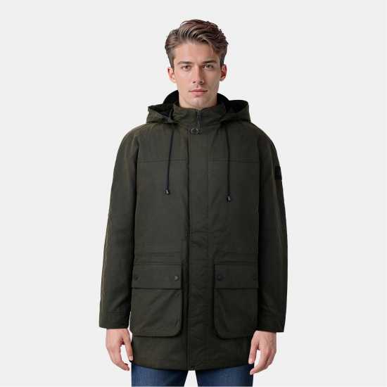 Lyle And Scott Hooded Waxed Jacket  