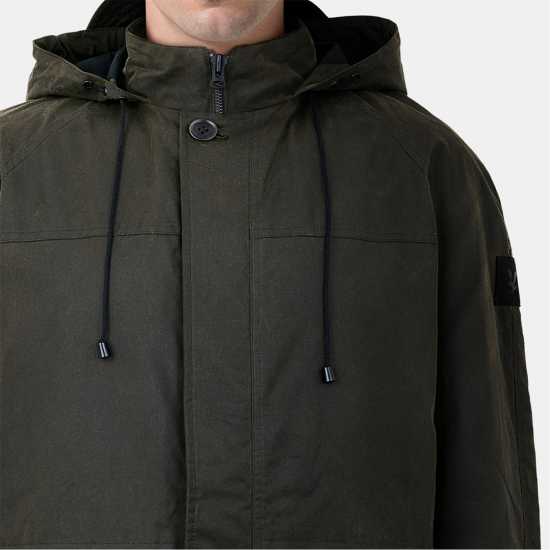Lyle And Scott Hooded Waxed Jacket  