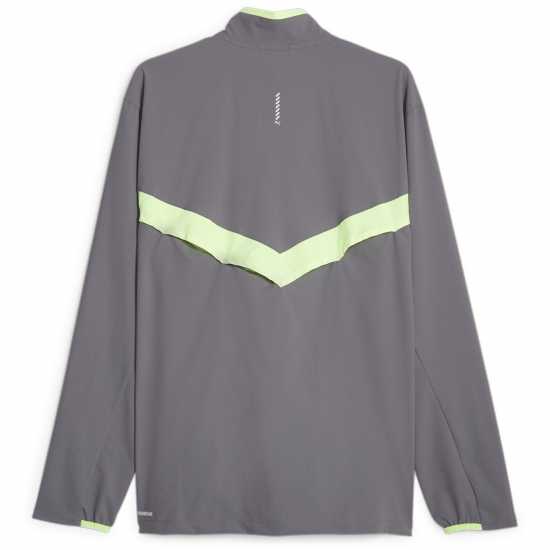 Puma Men's Run Ultraweave Performance Training Jacket Сиво/Зелено Дрехи за фитнес