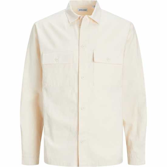 Jack And Jones Venice Linen Blend Long Sleeve Overshirt