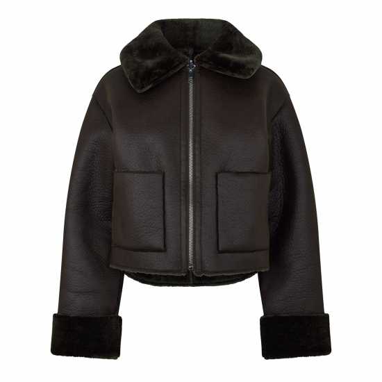 Jack Wills Reverse Shearling Jacket Хаки Дамски якета и палта