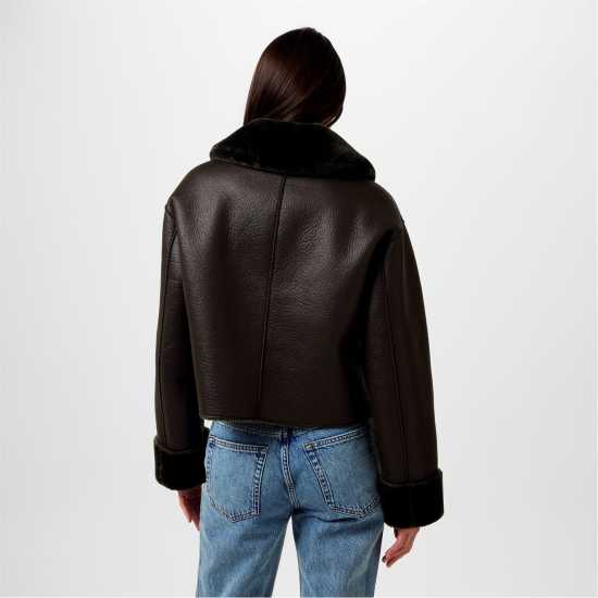 Jack Wills Reverse Shearling Jacket Хаки Дамски якета и палта