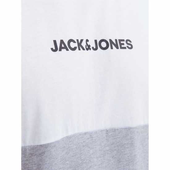 Jack And Jones Blocking Short Sleeve T-Shirt White Мъжки ризи