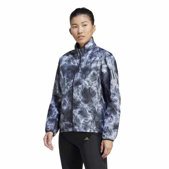 Adidas Own The Run Allover Print Running Windbreaker Womens Adidas Own The Run Allover Print Running Windbreaker Womens