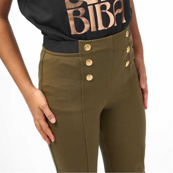 Biba Junior Girls  Ponte Legging Хаки Детски клинове