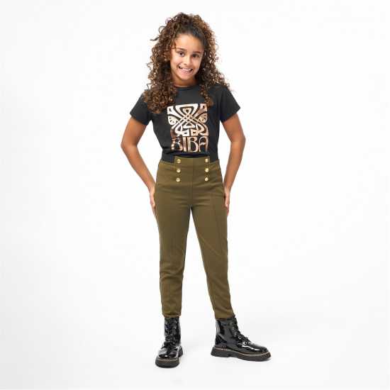 Biba Junior Girls  Ponte Legging Хаки Детски клинове